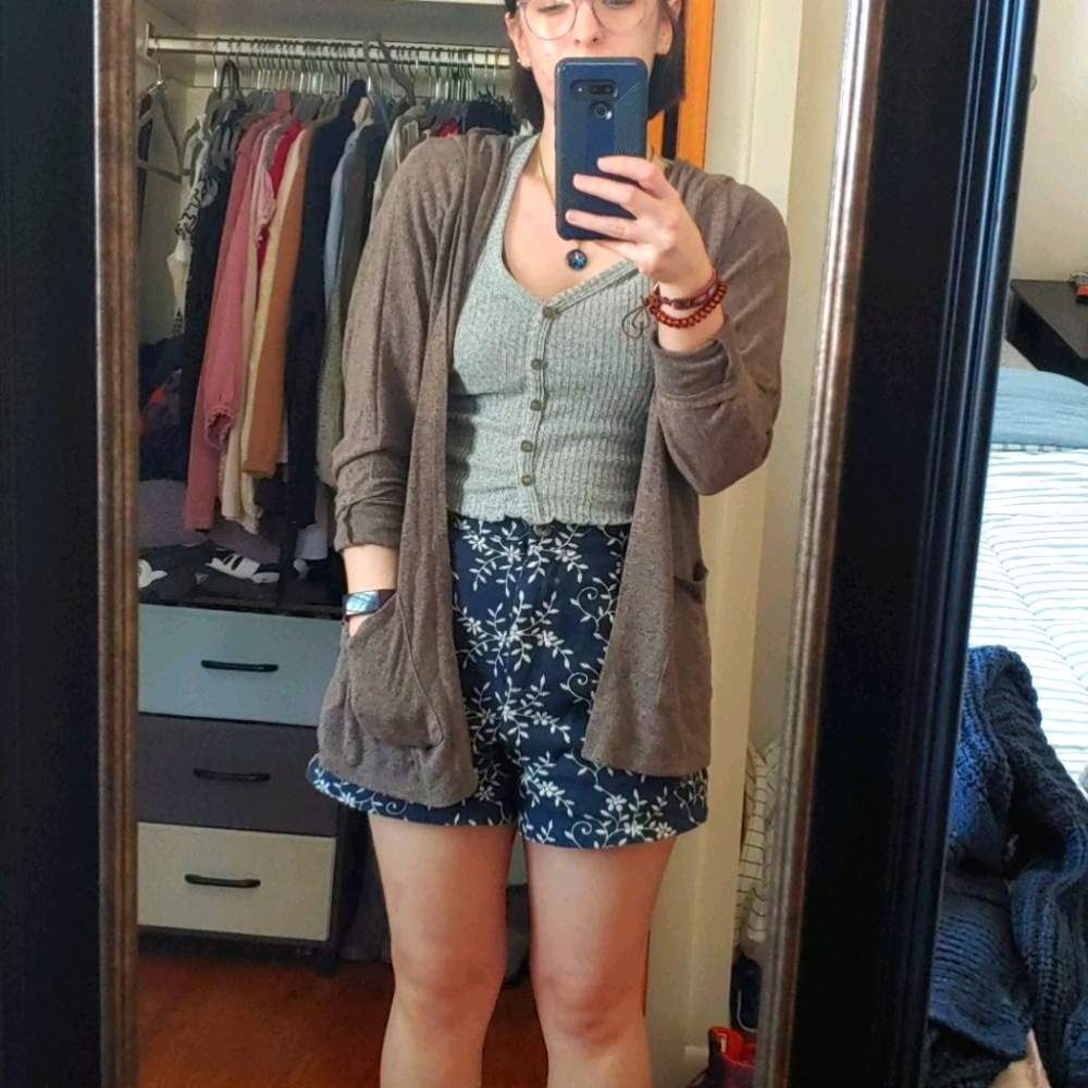 Brown long cardigan